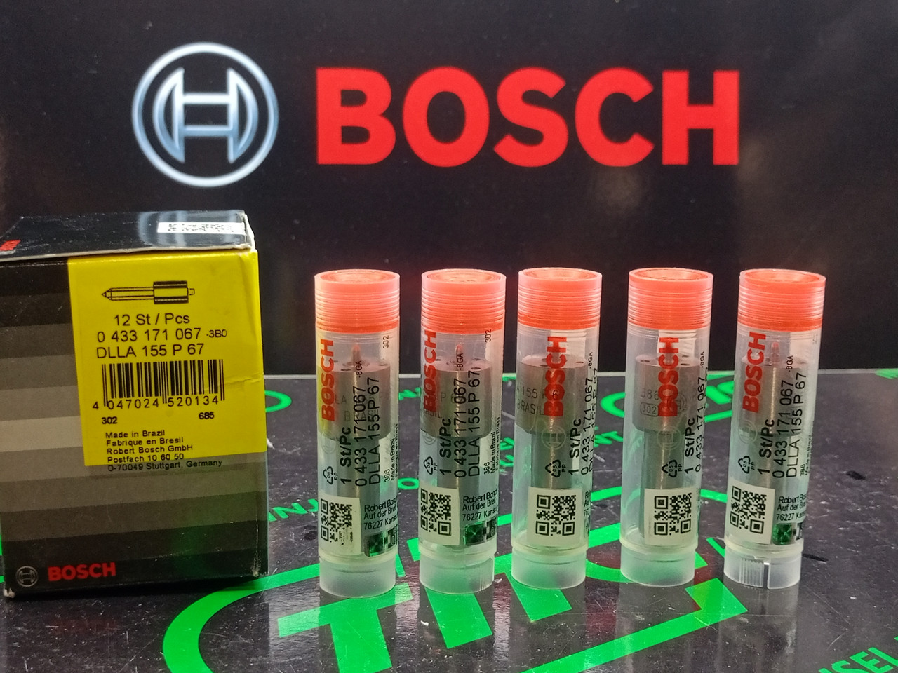 Розпилювач дизельної форсунки DLLA 155 P 67 (0433171067) BOSCH CUMMINS 4BT 3.9LTS. FORD F 100