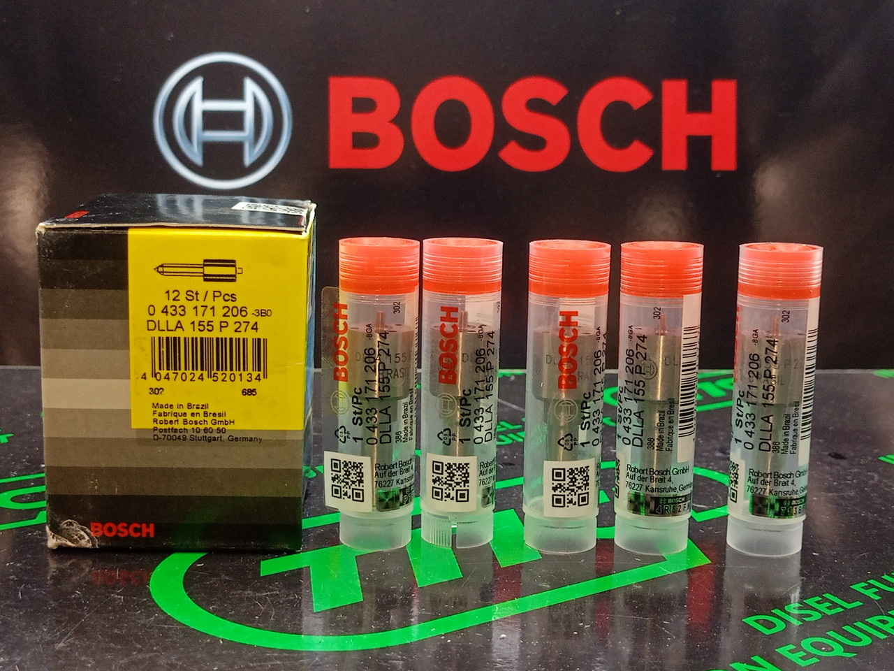 Розпилювач дизельної форсунки DLLA 155 P 274 (0433171206) BOSCH HYUNDAI HEAVY, CASE, KOMATSU