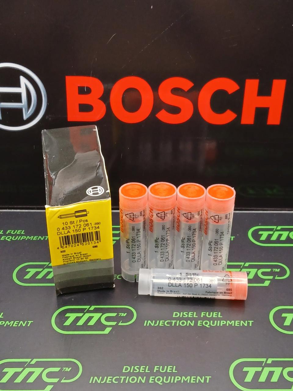 Розпилювач дизельної форсунки DLLA 150 P 1734 (0433172061) BOSCH LANCIA, FIAT 1.3 Multijet